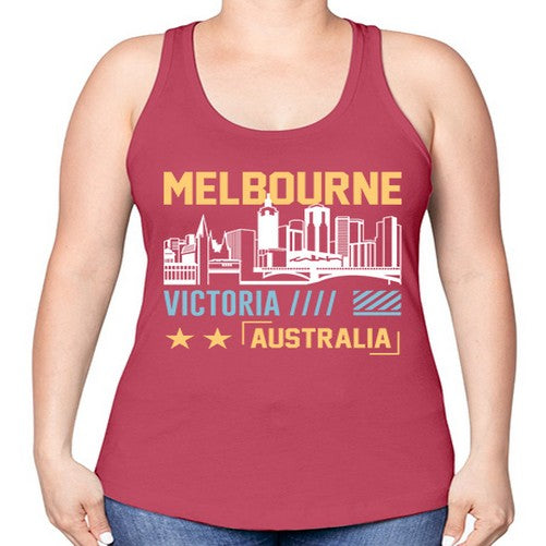 Melbourne 1271# - cities -Racerback Tank