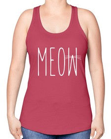 Meoww - cats -Racerback Tank
