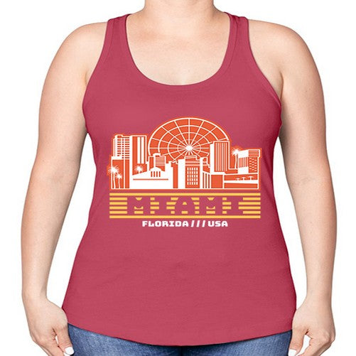 Miami 1284# - cities -Racerback Tank