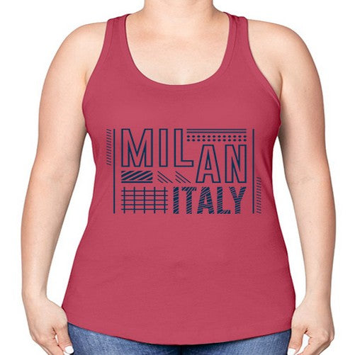 Milan 1296# - cities -Racerback Tank