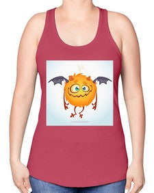 Monster 177# - cartoon general -Racerback Tank