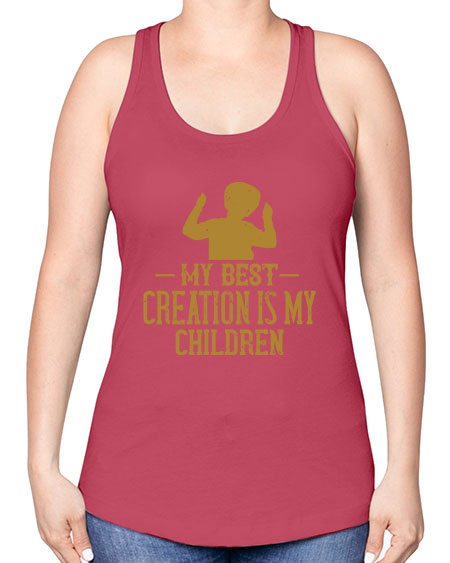 My best creation is my children Style 157# - kids -Racerback Tank