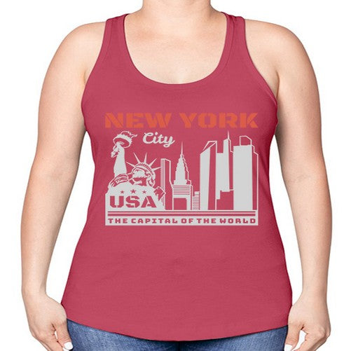 New York 1466# - cities -Racerback Tank