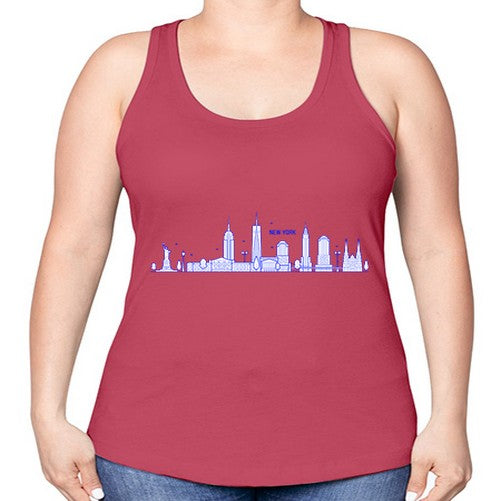 New York 1476# - cities -Racerback Tank