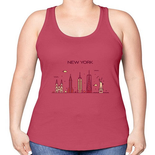 NewYork 1483# - cities -Racerback Tank