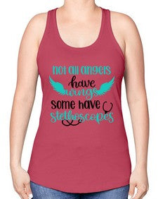 Not All Angels Have Style Style 1134# - nurse -Racerback Tank
