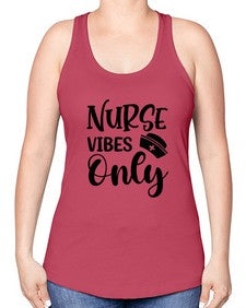 Nurse vibes only 1222# - nurse -Racerback Tank