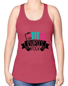 Nurses Rock Style Style 1253# - nurse -Racerback Tank