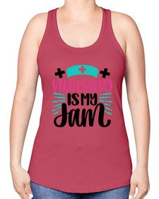 Nursing Is My Jam Style Style 1273# - nurse -Racerback Tank