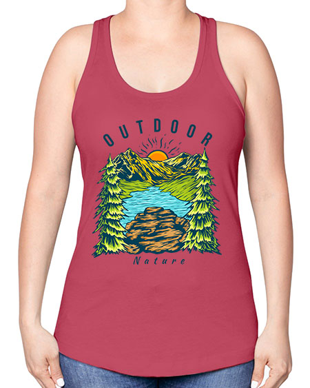 Outdoor Nature 17# - nature -Racerback Tank