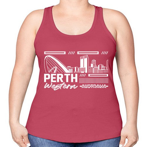 Perth 1597# - cities -Racerback Tank