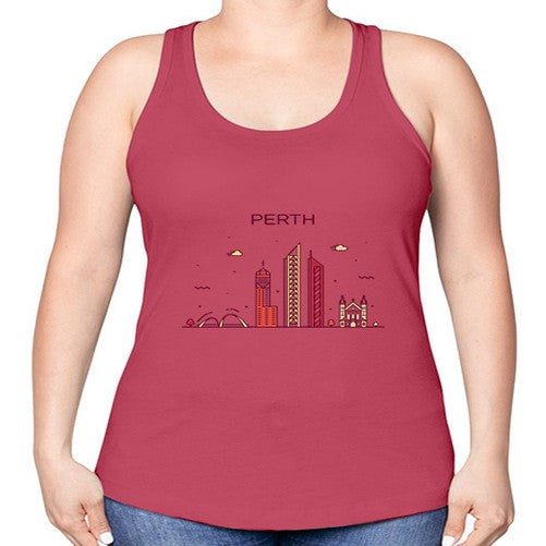 Perth 1598# - cities -Racerback Tank