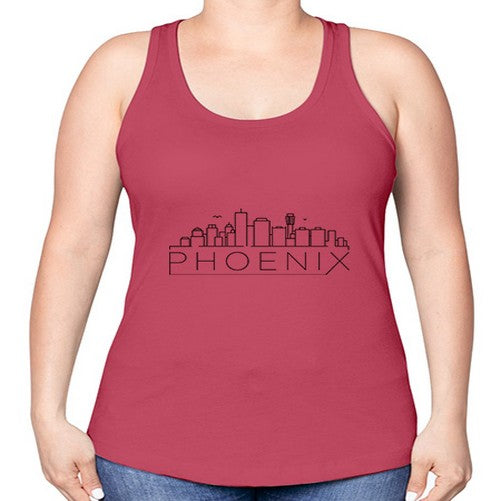 Phoenix Minimal Skyline 1611# - cities -Racerback Tank