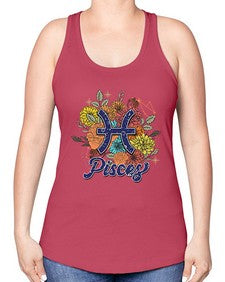 Pisces 129# - pisces -Racerback Tank