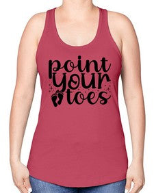 Point your toes 172# - ballet -Racerback Tank
