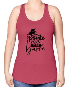 Pointe me to the barre 174# - ballet -Racerback Tank