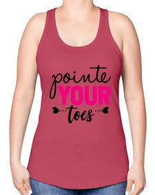 Pointe your toes 176# - ballet -Racerback Tank