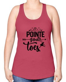 Pointe your toes 177# - ballet -Racerback Tank