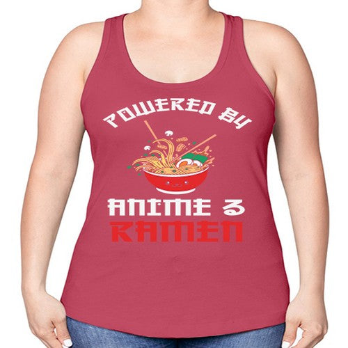 Powered by Anime amp Ramen 275# - anime -Racerback Tank