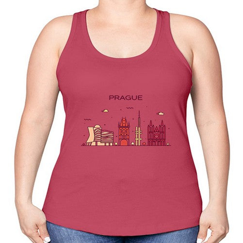 Prague 1689# - cities -Racerback Tank
