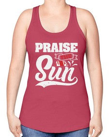 Praise the sun 40# - video games -Racerback Tank