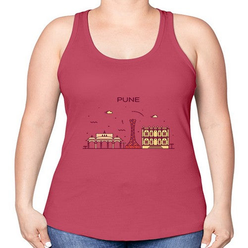 Pune 1696# - cities -Racerback Tank