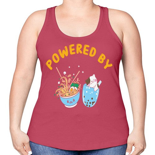 Ramen Bubble Tea Japanese Noodles Anime 278# - anime -Racerback Tank