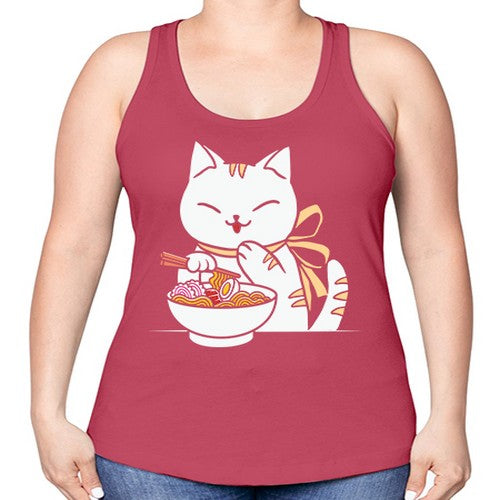 Ramen Cat Kawaii Anime Tee Japanese 280# - anime -Racerback Tank