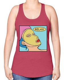 Relax 1013# - art pop art -Racerback Tank