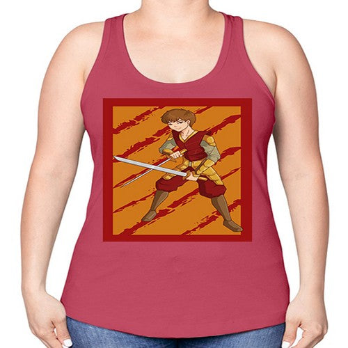 Samurai boy 95# - anime -Racerback Tank