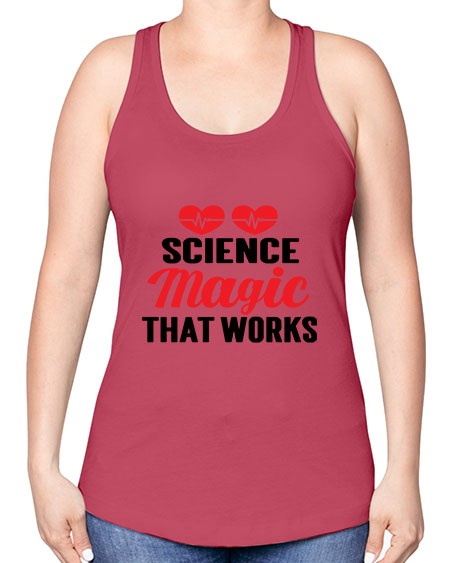 Science Magic that works 75# - general science -Racerback Tank