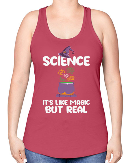 ScienceItsLikeMagicButScientistSkinite Scientist Skinite 48# - general science -Racerback Tank