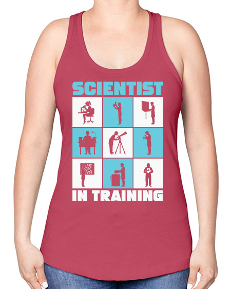 ScientistInTrainingScienceScientistSkinite Scientist Skinite 40# - general science -Racerback Tank