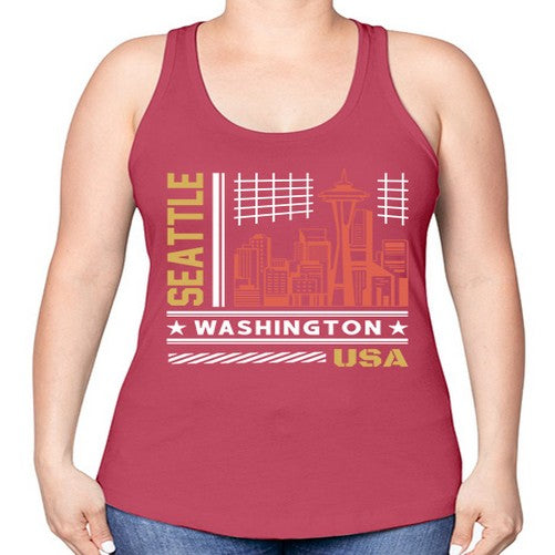 Seattle 1809# - cities -Racerback Tank