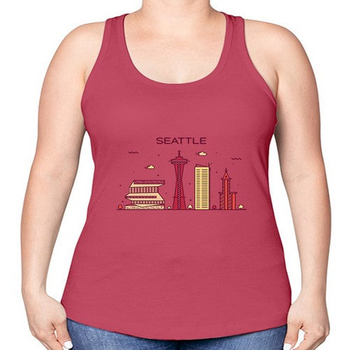 Seattle 1810# - cities -Racerback Tank