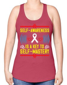 Self wareness is a key to self mastery Style 32# - Self awareness -Racerback Tank