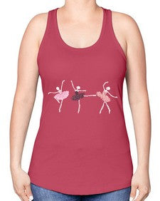 Skeleton ballerinas ballet halloween ballet 184# - ballet -Racerback Tank