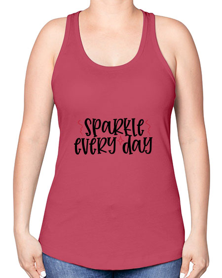Sparkle every day design Style 220# - beauty - fashion -Racerback Tank