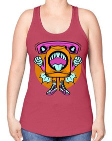 Spooky voices 232# - cartoon general -Racerback Tank