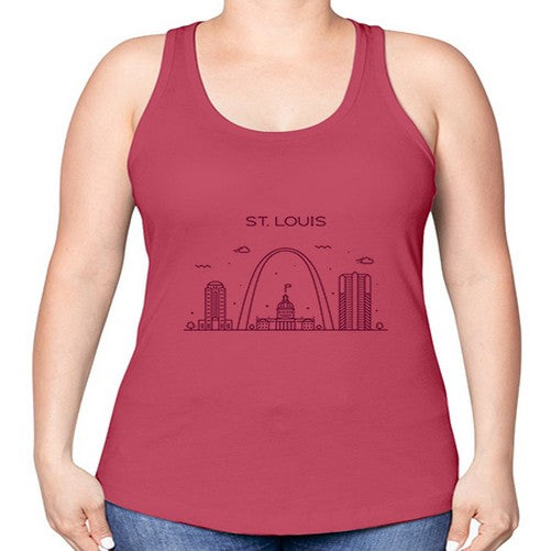 StLouis 1884# - cities -Racerback Tank