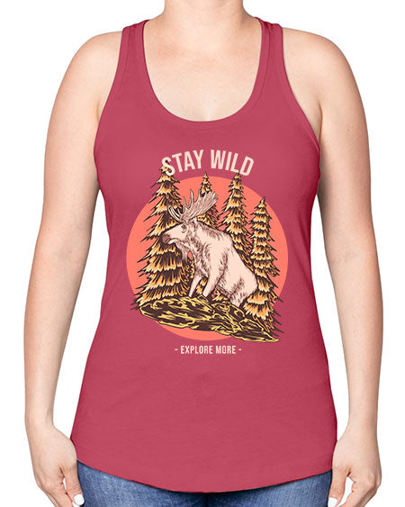 Stay Wild 16# - nature -Racerback Tank