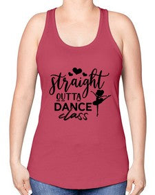 Straight outta dance class 188# - ballet -Racerback Tank