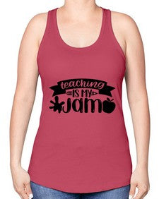 Teaching Is My Jam Style 1482# - teacher -Racerback Tank