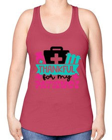 Thankful For My Patience Style Style 1492# - nurse -Racerback Tank