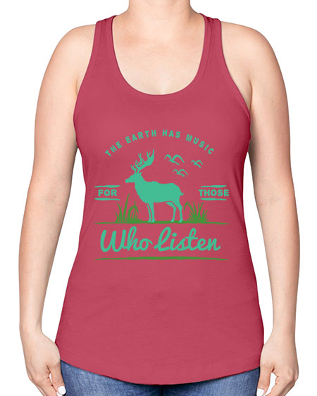 The Earth Has Music 15# - nature -Racerback Tank