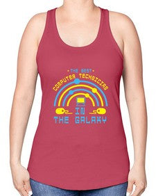 The best computer technician in the galaxy 13# - computer -Racerback Tank