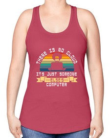 There is no cloud 11# - computer -Racerback Tank