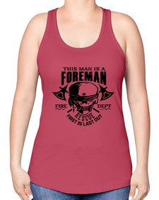 This man is 1166# - skull and bones -Racerback Tank