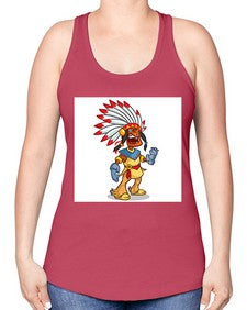Thnksgvngindian 254# - cartoon general -Racerback Tank