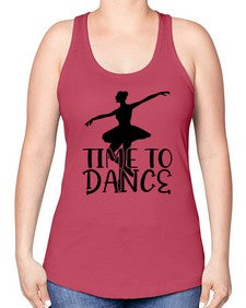 Time to dance 201# - ballet -Racerback Tank